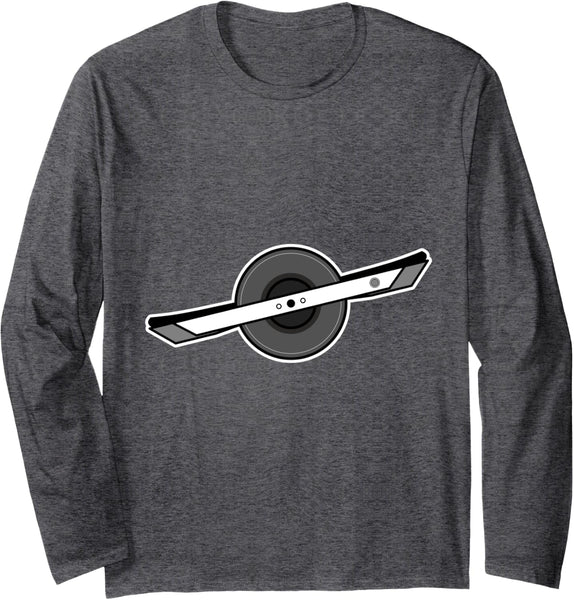 One wheel minimalist onewheel white design. Float apparel Long Sleeve T-Shirt