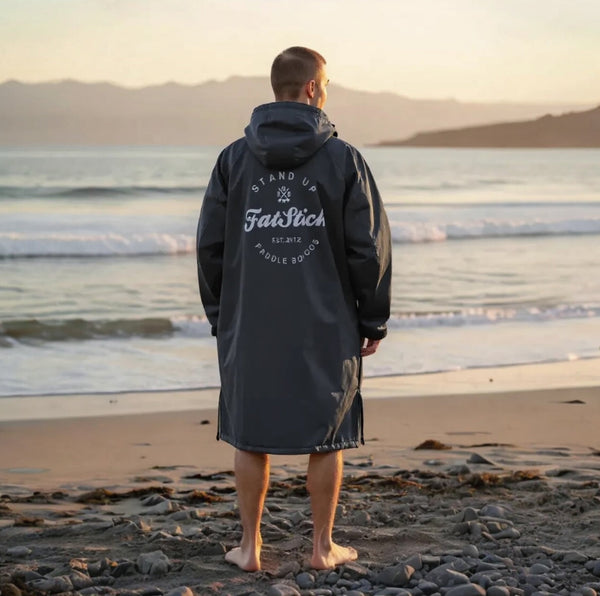 FREE BEANIE | Recycled Fleece Changing Robe “FatWrap” | Waterproof |Beach | Swimming | Surfing | Coat