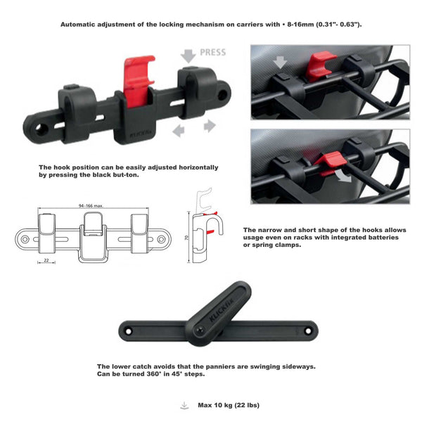 BikyBag Classic CW – Waterproof Single Bike Pannier Bag (13 L, Durable Tarpaulin Material, Clip-On Rear Carrier Rack) 🚴‍♂️🌧️ (Yellow)
