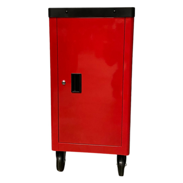 BRUNEL Tool 7 Drawer Caster Mounted Roller Tool Chest Cabinet with 6 Fully Stocked Drawers - 249 Pieces - Red