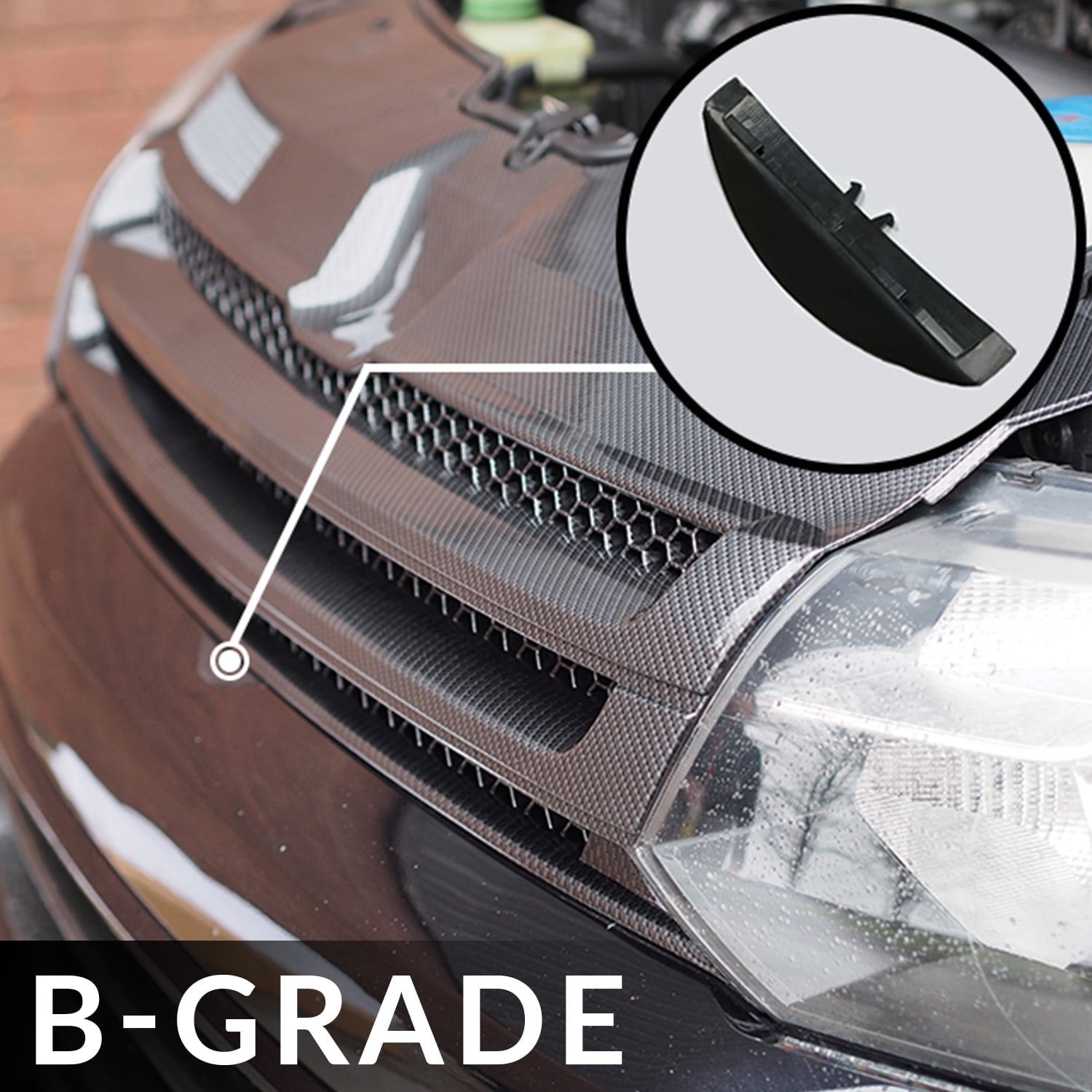 For VW T5.1 Dark Carbon Badgeless Grille *Clearance* [B Grade] | Van-X