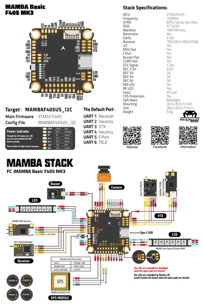 Diatone Mamba Basic F405 Mk3 Flight Controller