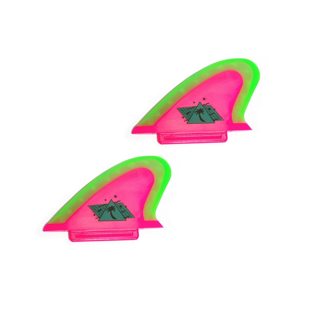Catch Surf - Beater Pro - Safety Edge Twin Fin Kit - Hot Pink & Lime