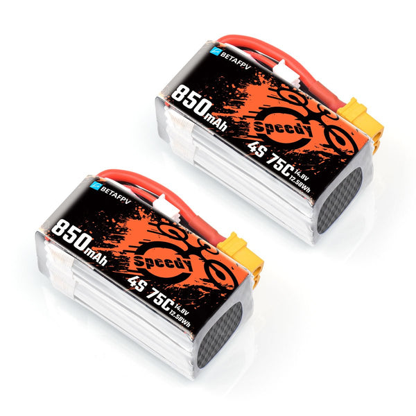 BetaFPV 850mAh 4S 75C Lipo Battery (2pcs)
