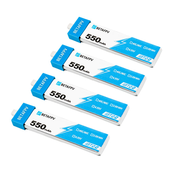 BetaFPV BT2.0 550mAh 1S 30C Battery (pack of 4)