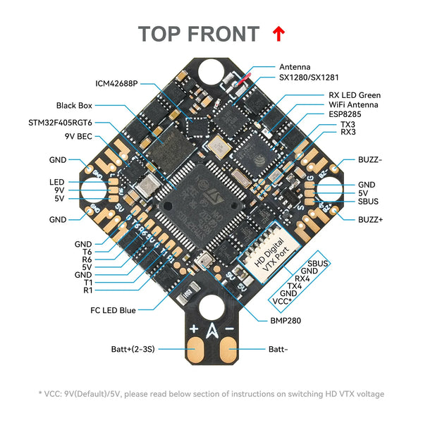 BetaFPV F4 2-3S 20A AIO Flight Controller