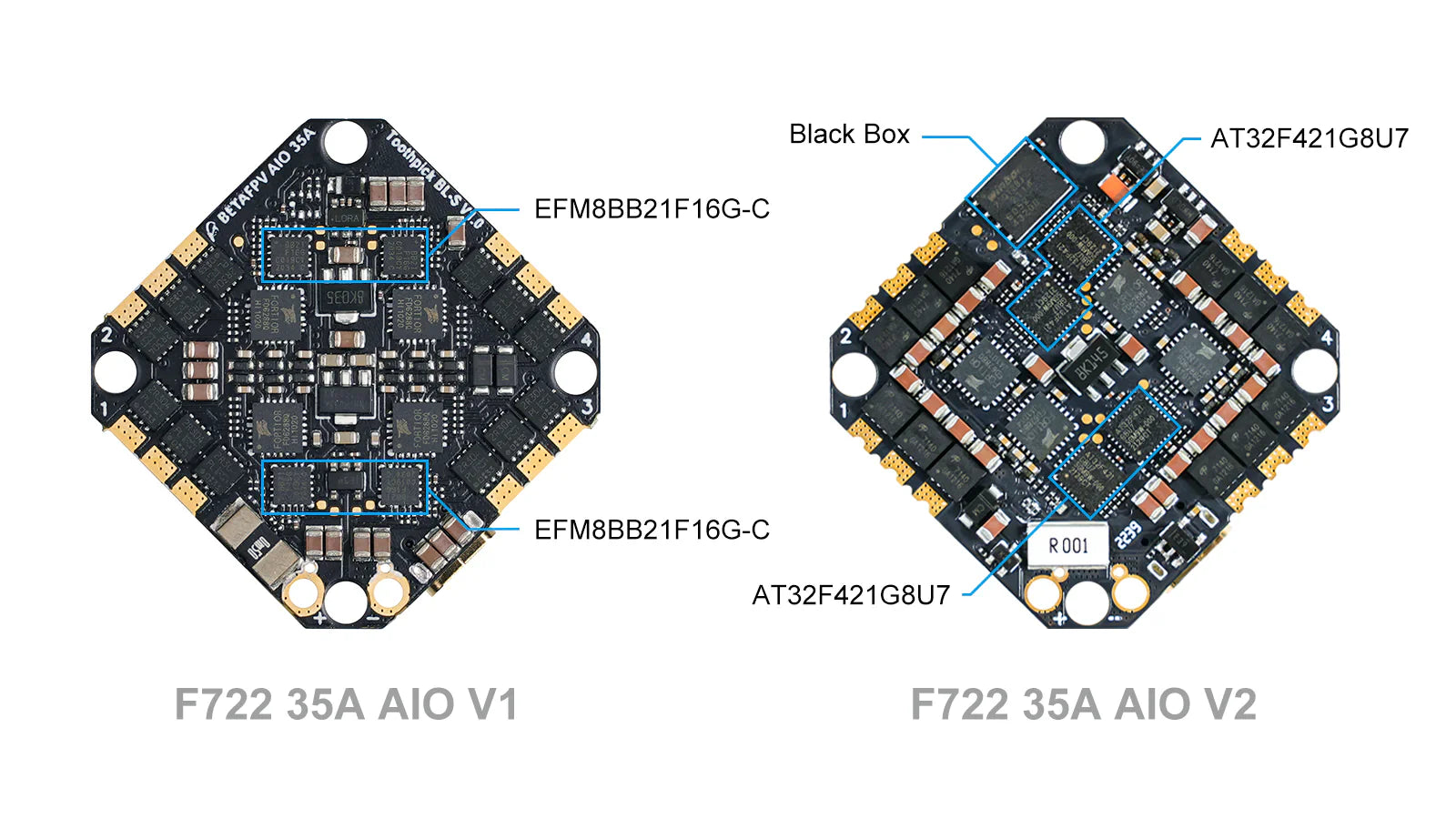 BetaFPV F722 35A AIO V2 (BlHeli_32) 2-6S Brushless Flight Controller