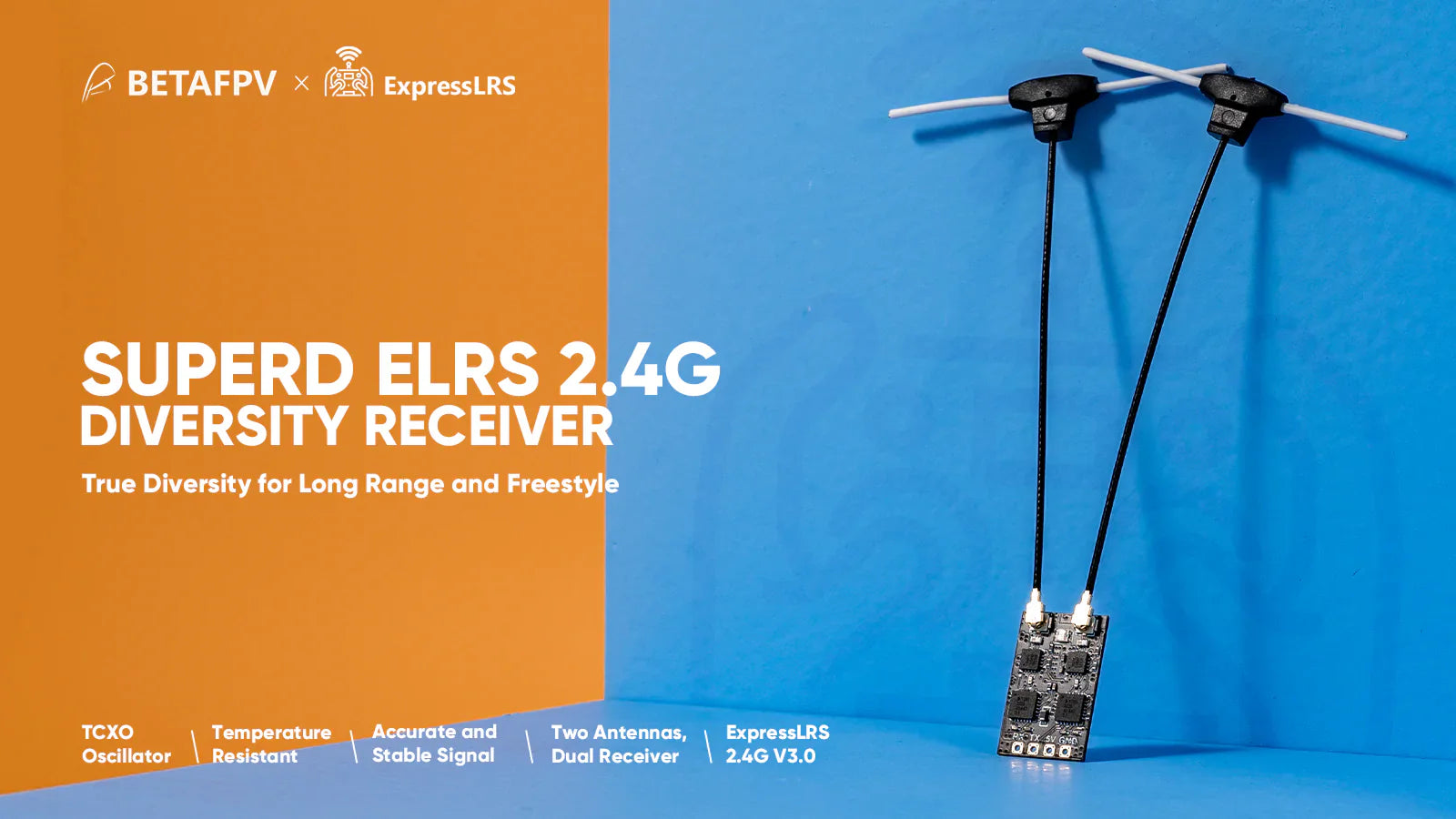 BetaFPV SuperD ELRS 2.4G Diversity Receiver