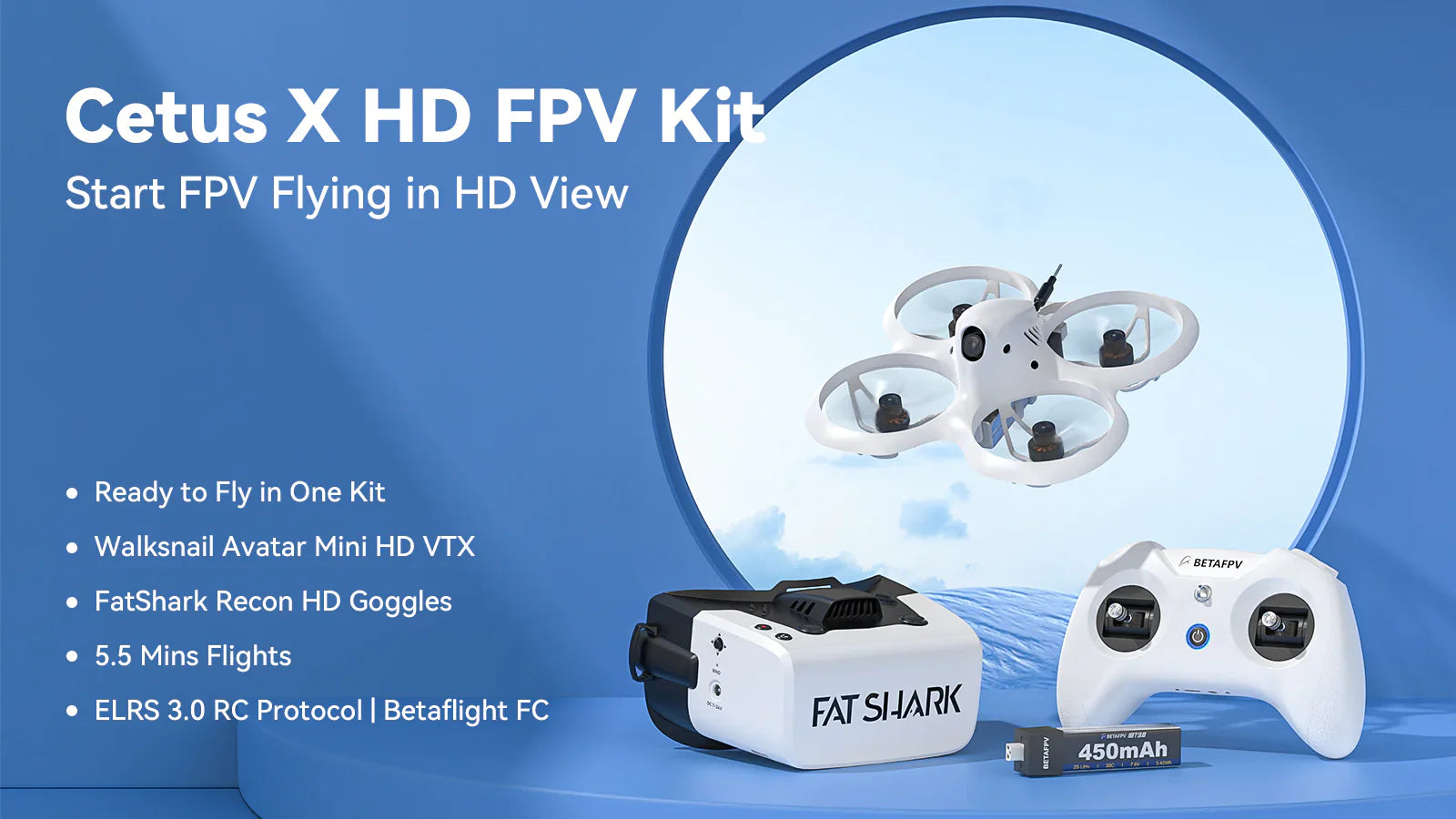 BetaFPV Cetus X HD FPV Drone (Walksnail HD Version)