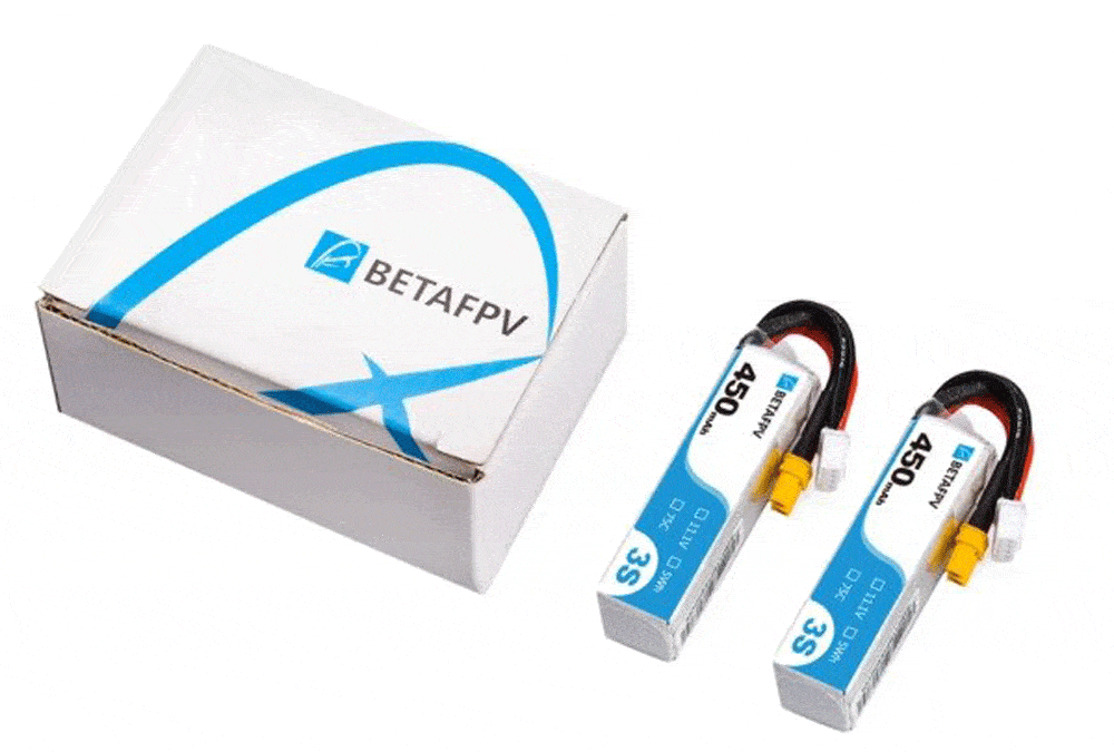 BetaFPV 450mAh 3S 75C Lipo Battery (2pcs)