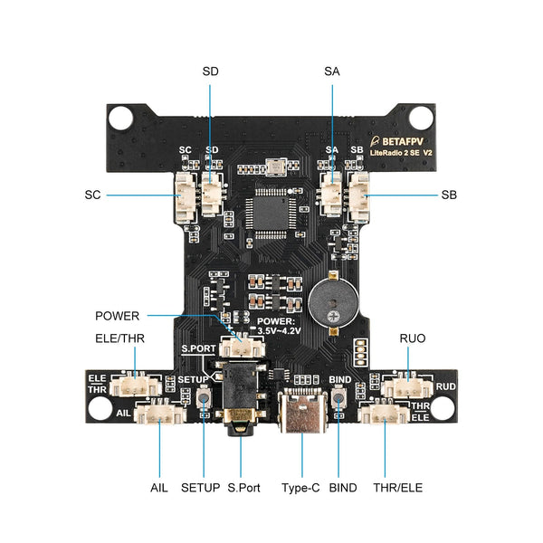 BetaFPV LiteRadio 2 SE ELRS Radio Transmitter Main Board