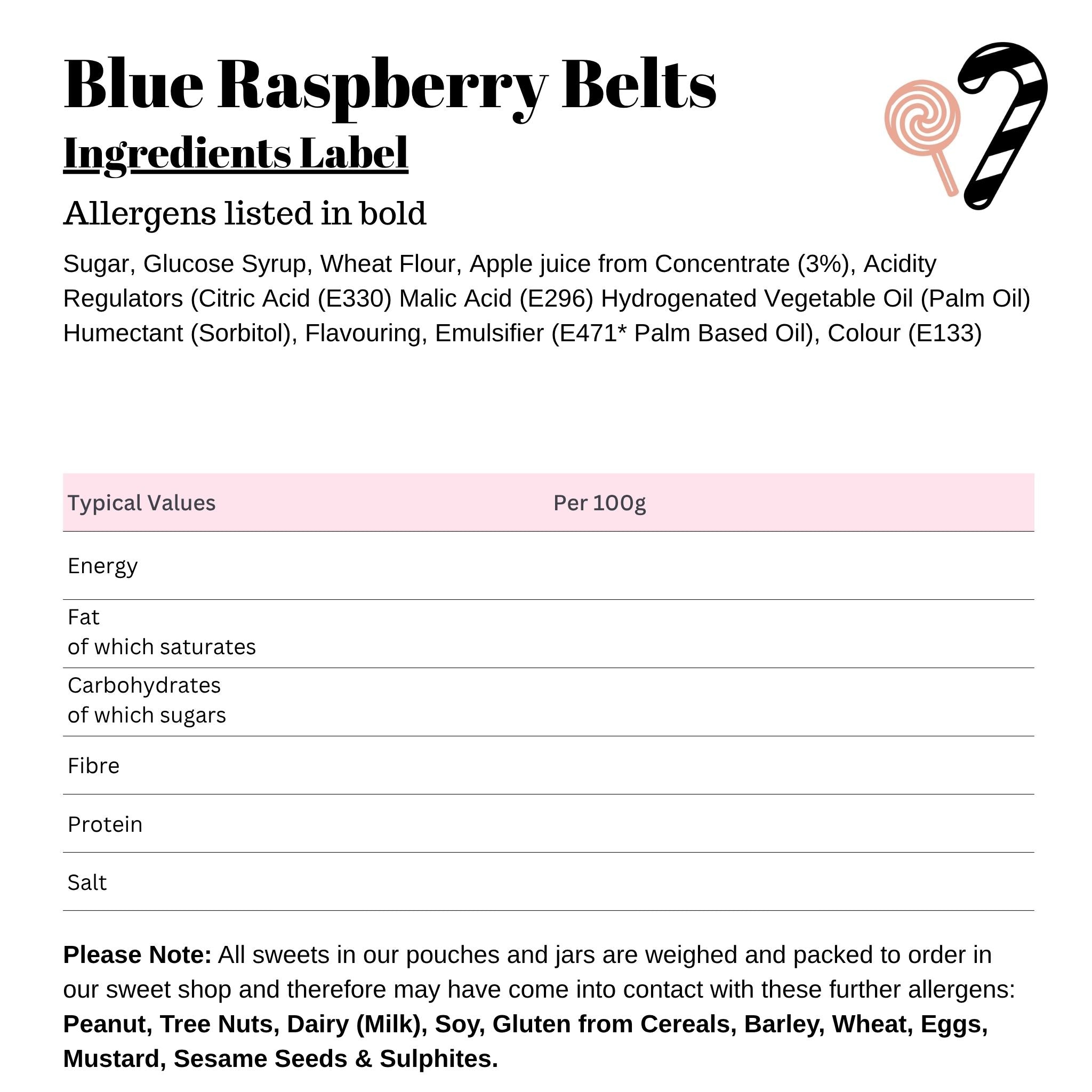 Blue Raspberry Belts