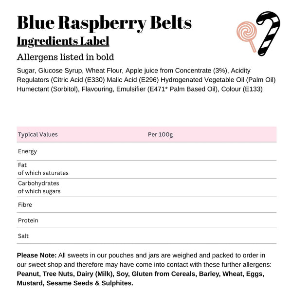 Blue Raspberry Belts