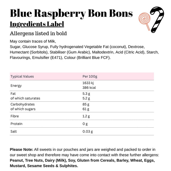 Blue Raspberry Bon Bons