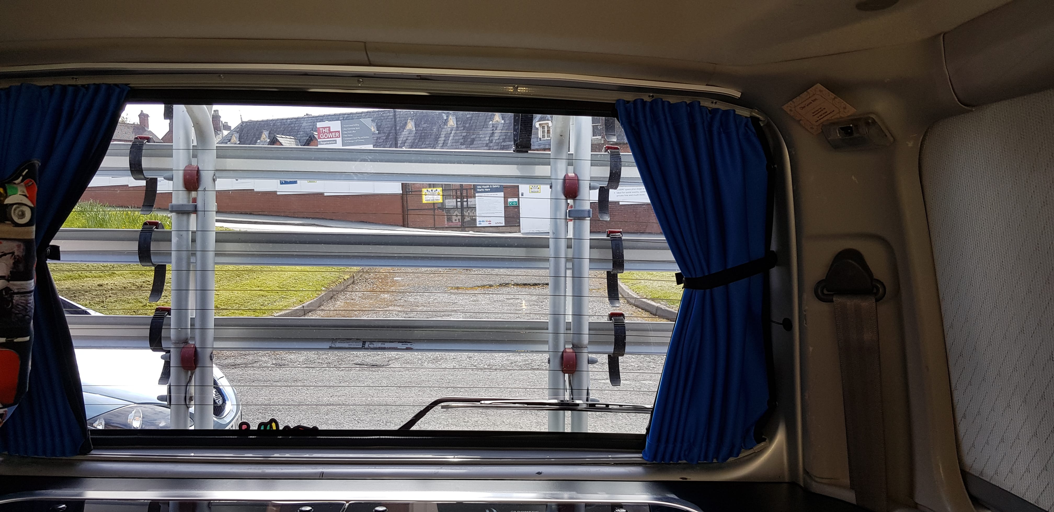 For VW Caddy Premium 1 x Tailgate Window Curtains Van-X