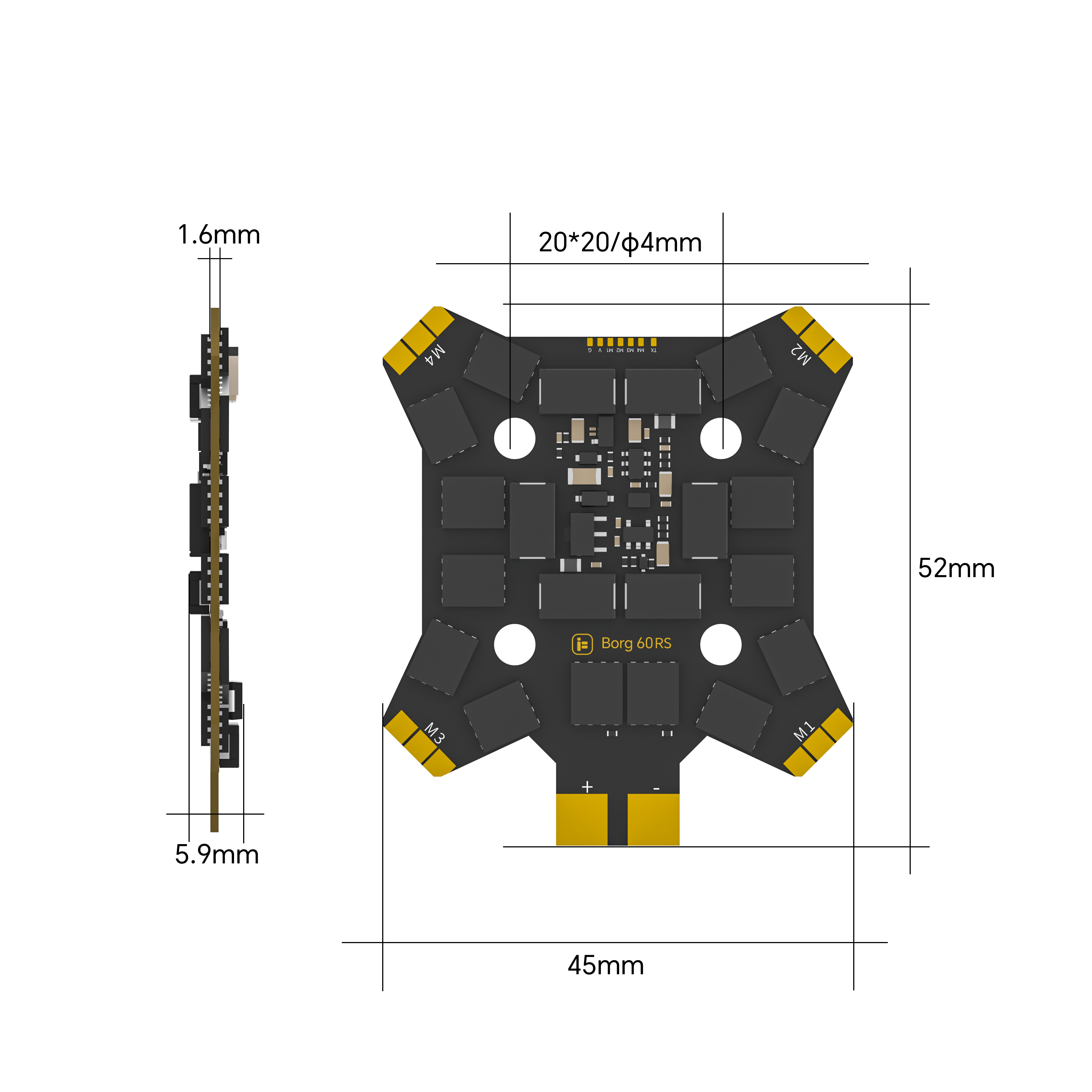 Iflight Borg 5S RX Stack (60R ESC) (4S-8S)