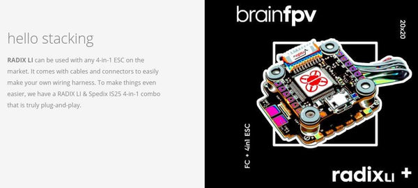 BrainFPV Radix Li 20x20 Flight Controller