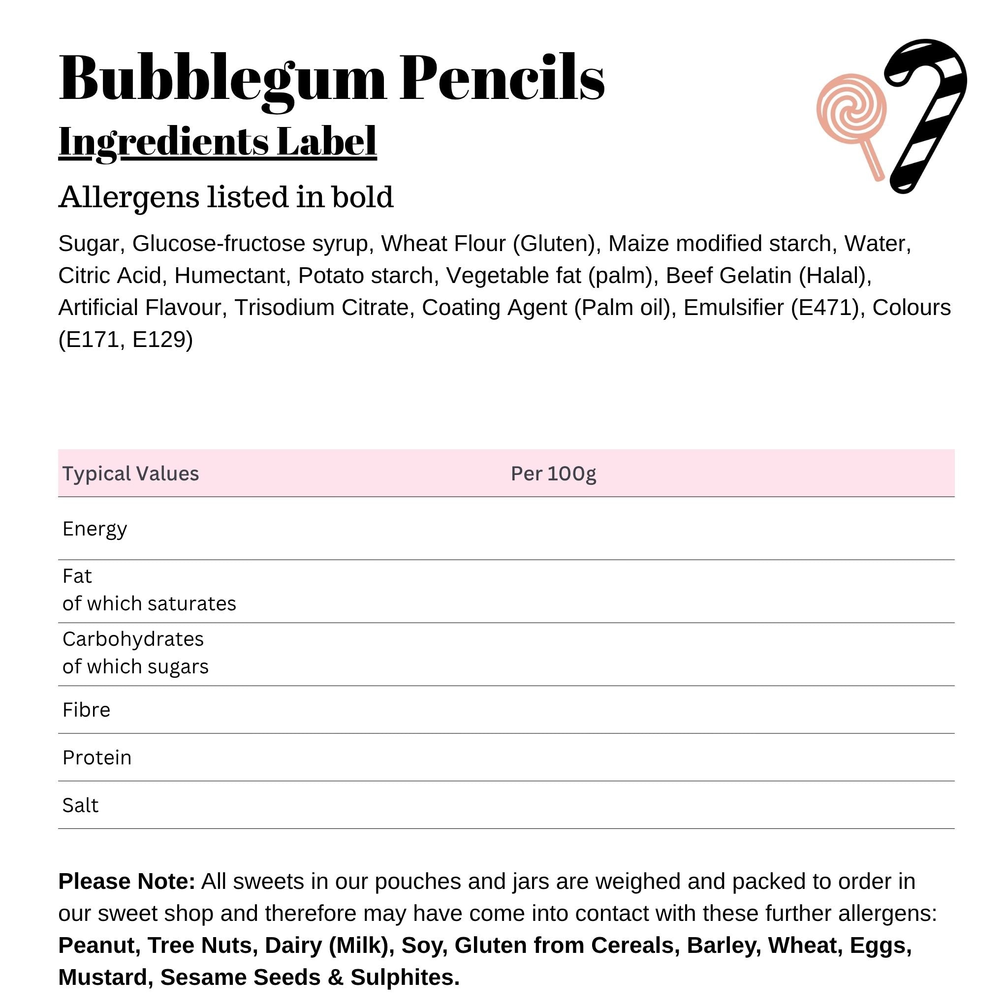 Bubblegum Pencils