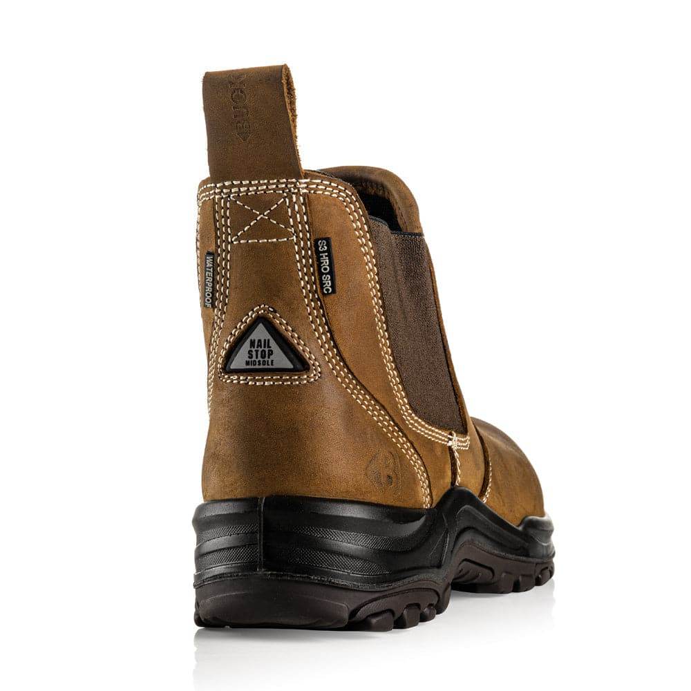 Buckler Nubuckz DEALERZ S3 Brown Lightweight Waterproof Safety Dealer Boot