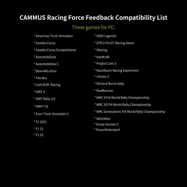 CAMMUS C12 New Model (2025) Direct Drive Racing Sim Simulator Steering Wheel PC