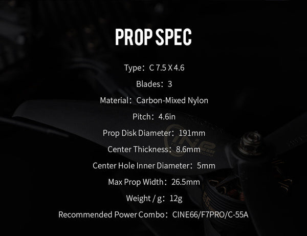 T-Motor Cinematic C7.5x4.6 Propeller