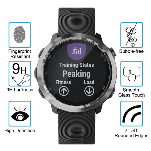 2 PCS ENKAY Hat-Prince for  Garmin Forerunner 645 0.2mm 9H Surface Hardness 2.15D Curved Edge Tempered Glass Screen Protector