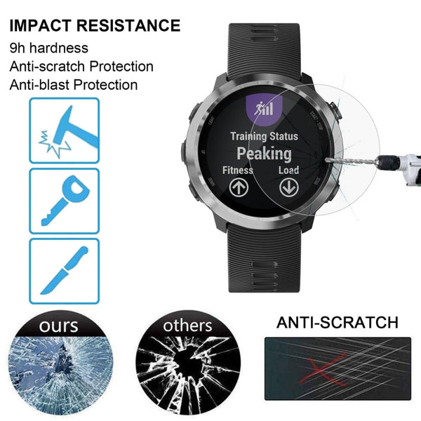 2 PCS ENKAY Hat-Prince for  Garmin Forerunner 645 0.2mm 9H Surface Hardness 2.15D Curved Edge Tempered Glass Screen Protector