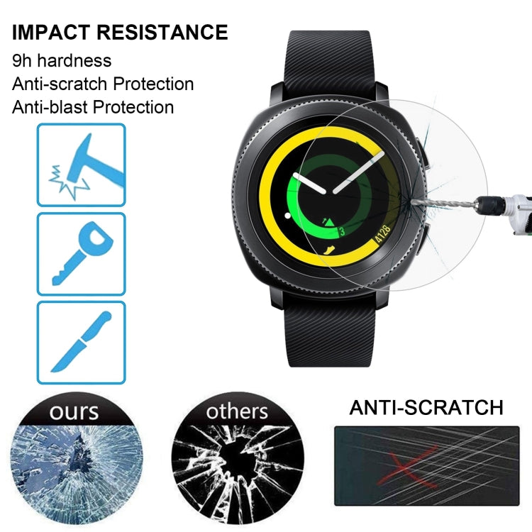 2 PCS ENKAY Hat-Prince for Samsung Gear Sport Smart Watch 0.2mm 9H Surface Hardness 2.15D Explosion-proof Tempered Glass Screen Film, For Samsung Gear Sport (2PCS)