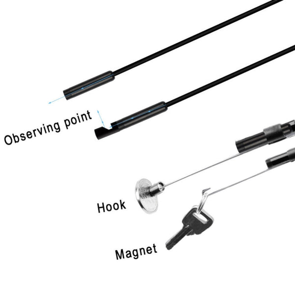 1.0MP HD Camera 30m Wireless Distance Metal WiFi Box Waterproof IPX67 Endoscope Snake Tube Inspection Camera with 6 LED for Android & iOS, Length: 1m, Lens Diameter: 9mm, Length: 1m