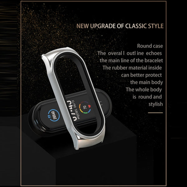 Mijobs Milan CS Screwless Buckle Metal Watch Band Case for Xiaomi Mi Band 3 & 4 & 5 & 6, Host not Included