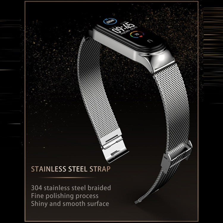 Mijobs Milan CS Screwless Buckle Metal Watch Band Case for Xiaomi Mi Band 3 & 4 & 5 & 6, Host not Included