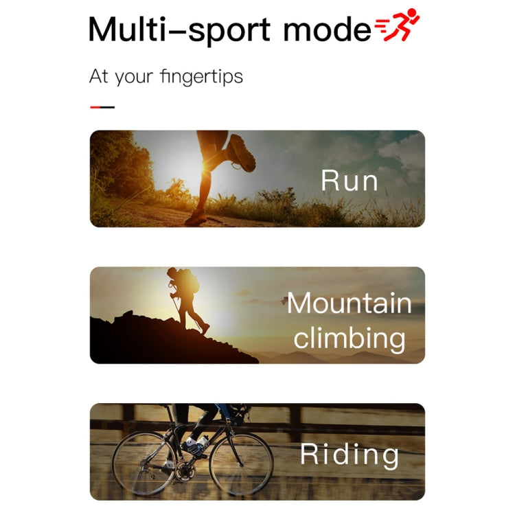 KY108 1.3 inches 240x240 Resolution Smart Bracelet IP67 Waterproof, Support Call Reminder /Heart Rate Monitoring /Sleep Monitoring /Blood Pressure Monitoring /Blood Oxygen Monitoring