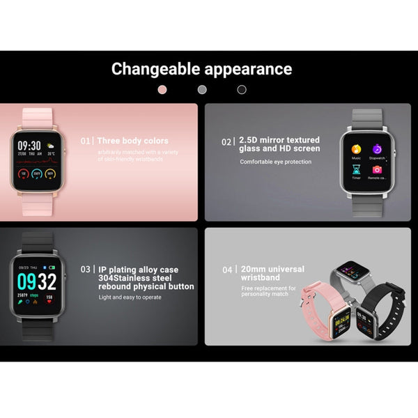 SMA-F1 1.3 inch TFT Full Touch Screen IP68 Waterproof Smart Sports Watch, Support Dynamic Heart Rate & Blood Pressure & Sleep Detection / Bluetooth / Alarm Clock / Photo Control