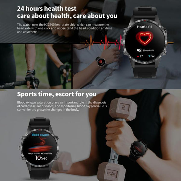 HAMTOD GT45 1.6 inch Waterproof Smart Watch, Support Bluetooth Call / Heart Rate / Blood Oxygen Monitoring