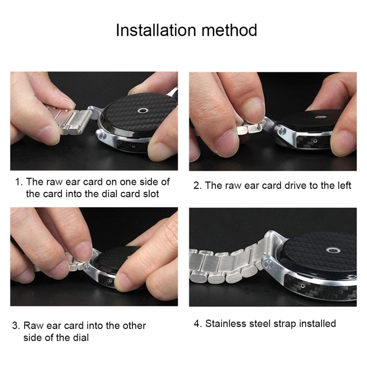 For Fitbit Blaze Smart Watch Butterfly Buckle 3 Beads Stainless Steel Watchband