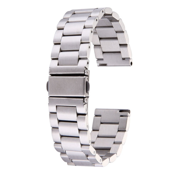 For Samsung Gear S2 Classic Smart Watch Butterfly Buckle 3 Beads Stainless Steel Watchband