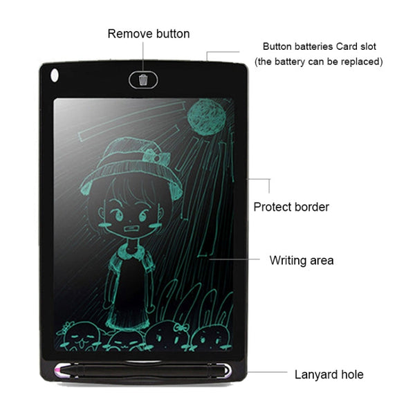 Portable 8.5 inch LCD Writing Tablet Drawing Graffiti Electronic Handwriting Pad Message Graphics Board Draft Paper with Writing Pen, 8.5 inch Black, 8.5 inch Green, 8.5 inch Blue, 8.5 inch White