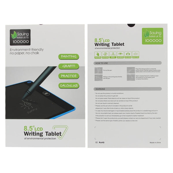 Portable 8.5 inch LCD Writing Tablet Drawing Graffiti Electronic Handwriting Pad Message Graphics Board Draft Paper with Writing Pen, 8.5 inch Black, 8.5 inch Green, 8.5 inch Blue, 8.5 inch White