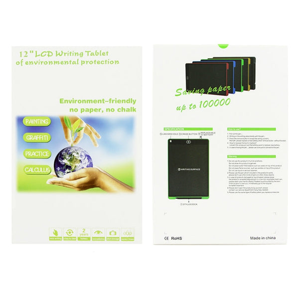 Portable 12 inch LCD Writing Tablet Drawing Graffiti Electronic Handwriting Pad Message Graphics Board Draft Paper with Writing Pen