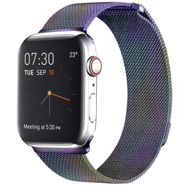 Milanese Loop Magnetic Stainless Steel Watch Band for Apple Watch Series 10 42mm / 9&8&7 41mm / SE 3&SE 2&6&SE&5&4 40mm / 3&2&1 38mm