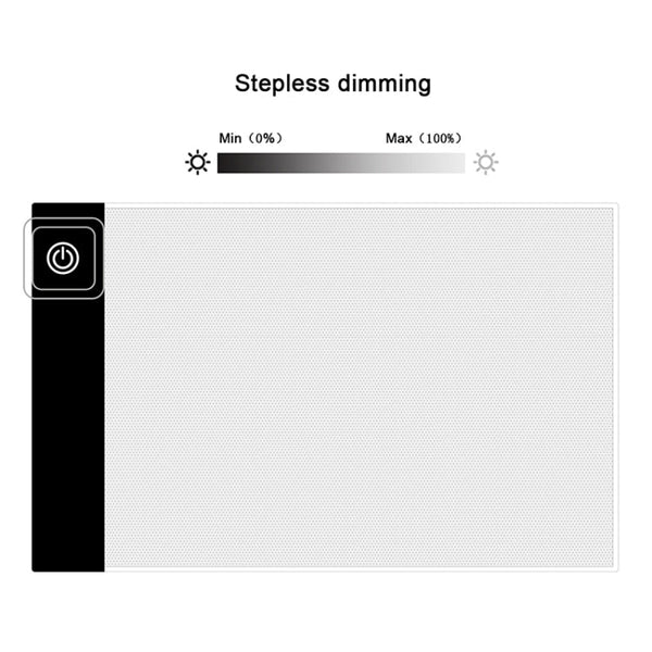 2.2W 5V LED Three Level of Brightness Dimmable A5 Acrylic USB Copy Boards Anime Sketch Drawing Sketchpad