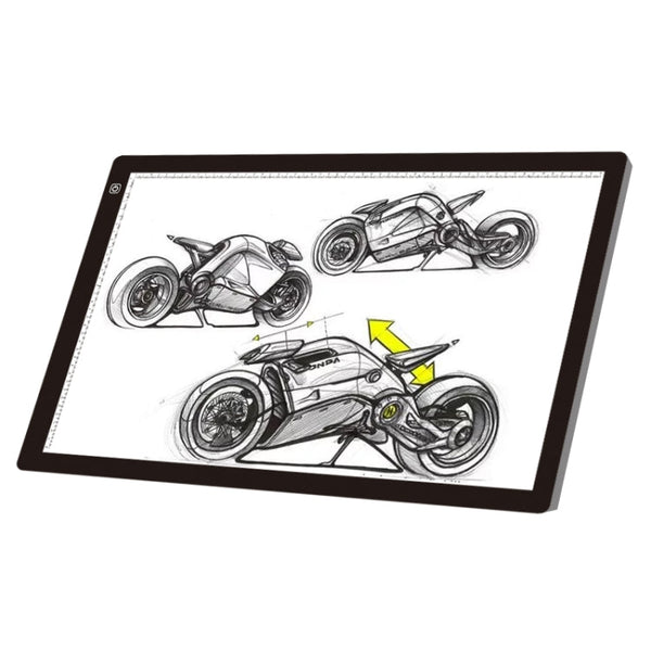 23W 12V LED Three Level of Brightness Dimmable A2 Acrylic Copy Boards Anime Sketch Drawing Sketchpad, EU Plug