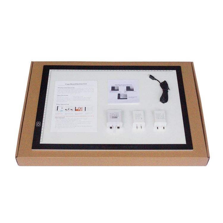 A3 8W 5V LED USB Three Level of Brightness Dimmable  Acrylic Scale Copy Boards Anime Sketch Drawing Sketchpad with USB Cable & Power Adapter
