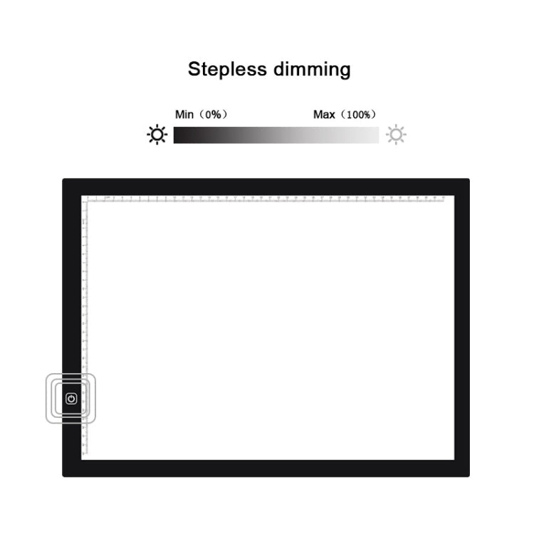 A3 8W 5V LED USB Three Level of Brightness Dimmable  Acrylic Scale Copy Boards Anime Sketch Drawing Sketchpad with USB Cable & Power Adapter