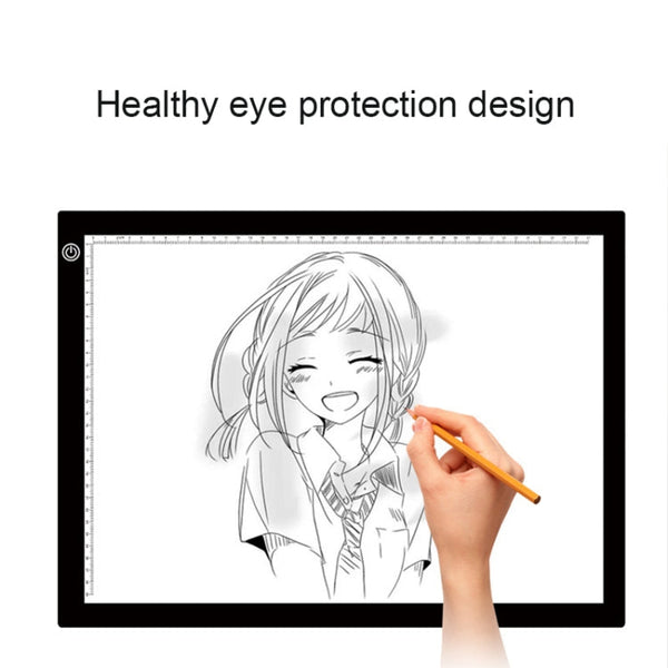 A3 8W 5V LED USB Three Level of Brightness Dimmable  Acrylic Scale Copy Boards Anime Sketch Drawing Sketchpad with USB Cable & Power Adapter