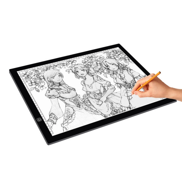 A3 8W 5V LED USB Three Level of Brightness Dimmable  Acrylic Scale Copy Boards Anime Sketch Drawing Sketchpad with USB Cable & Power Adapter
