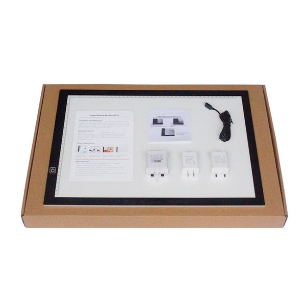 A3 8W 5V LED USB Stepless Dimming Acrylic Scale Copy Boards Anime Sketch Drawing Sketchpad with USB Cable & Power Adapter
