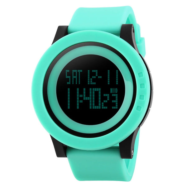 SKMEI 1142 Multifunctional Men Outdoor Sports Noctilucent Waterproof Silica Gel Digital Watch