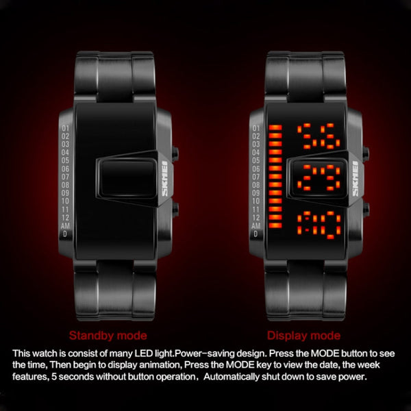 SKMEI 1179 Multifunctional Men Outdoor Sports Noctilucent Waterproof LED Digital Watch