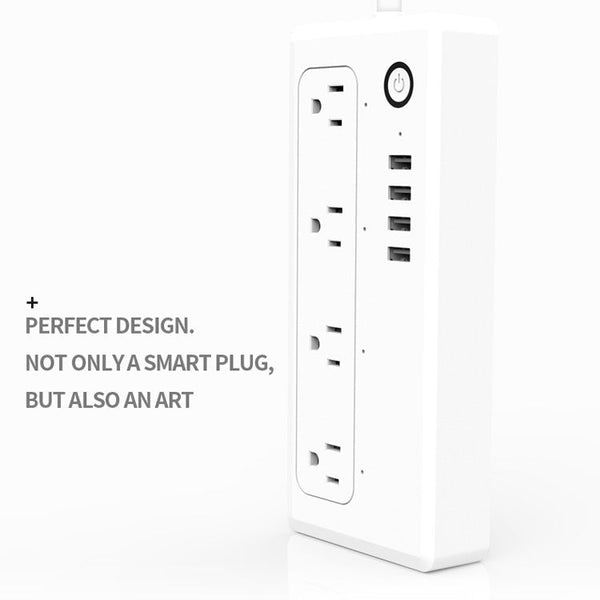 XS-A24 WiFi Smart Power Plug Socket Wireless Remote Control Timer Power Switch with USB Port, Compatible with Alexa and Google Home, Support iOS and Android, US Plug